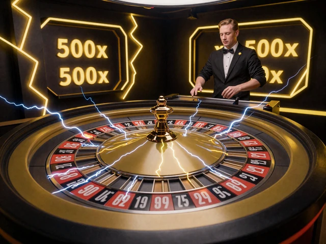 Lightning Roulette Live-Spiel mit Blitzeffekten und bis zu 500x Multiplikator