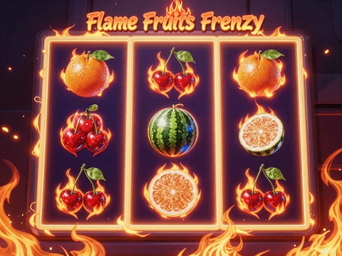 Flame Fruits Frenzy exklusiver Feuer-Frucht-Slot mit brennenden Fr&uuml;chten