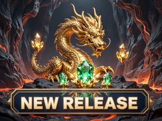 Neuer Drachen-Schatz-Slot mit goldenem Drachen in Vulkanh&ouml;hle