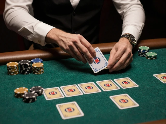 Live Poker Tisch mit professionellem Dealer und Casino-Chips
